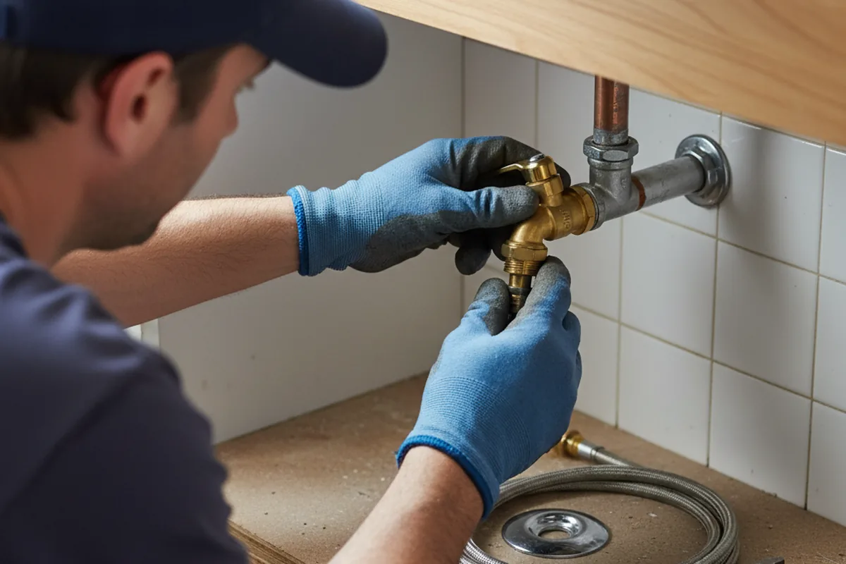 Shutoff valve and fitting work during Faucet and Fixture Repair in Preston